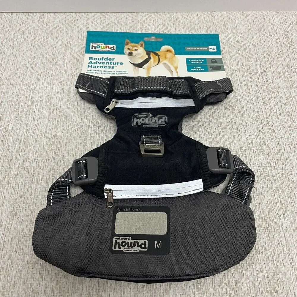 Outward Hound Dog M Boulder Adventure Harness Adjustable and Padded